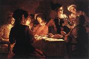 HONTHORST, Gerrit van Supper Party qr china oil painting reproduction